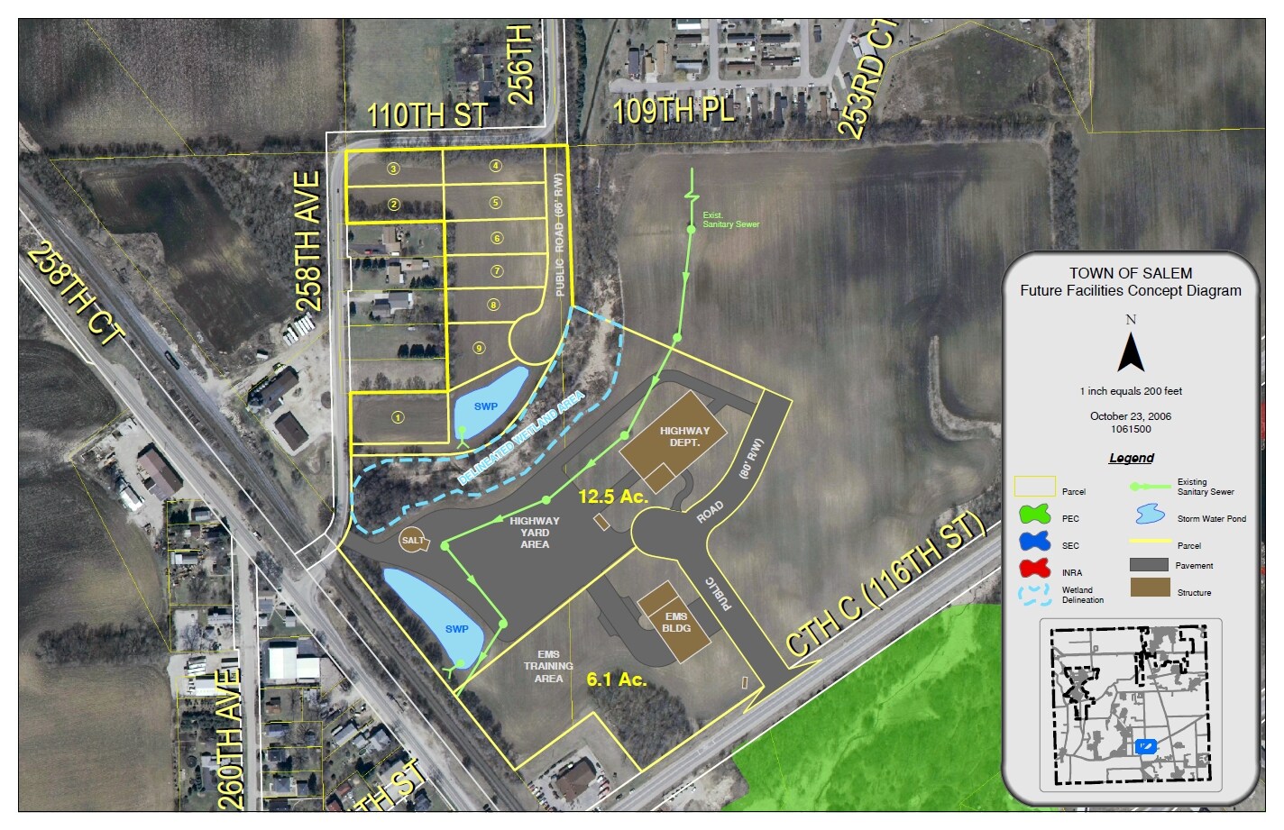 254th Ct, Trevor, WI à vendre Aérien– Image 1 sur 2