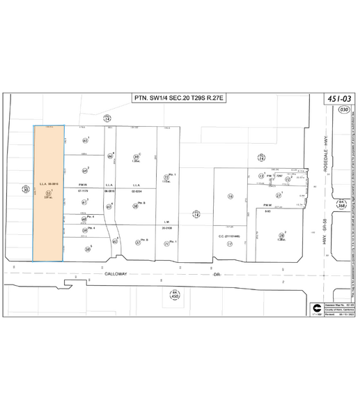 2930 Calloway Dr, Bakersfield, CA à louer - Plan cadastral – Image 2 sur 2