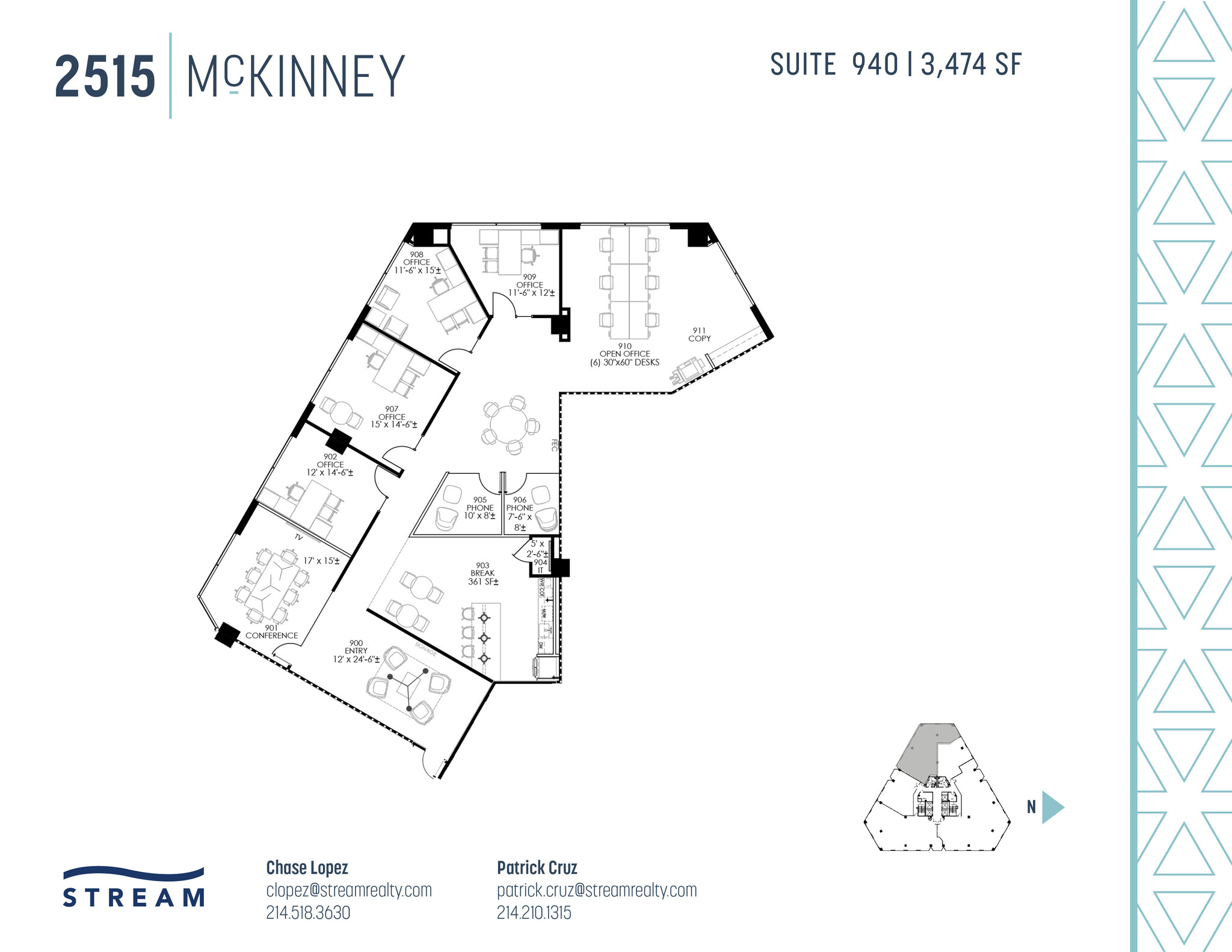 2515 McKinney Ave, Dallas, TX à louer Plan d’étage– Image 1 sur 1