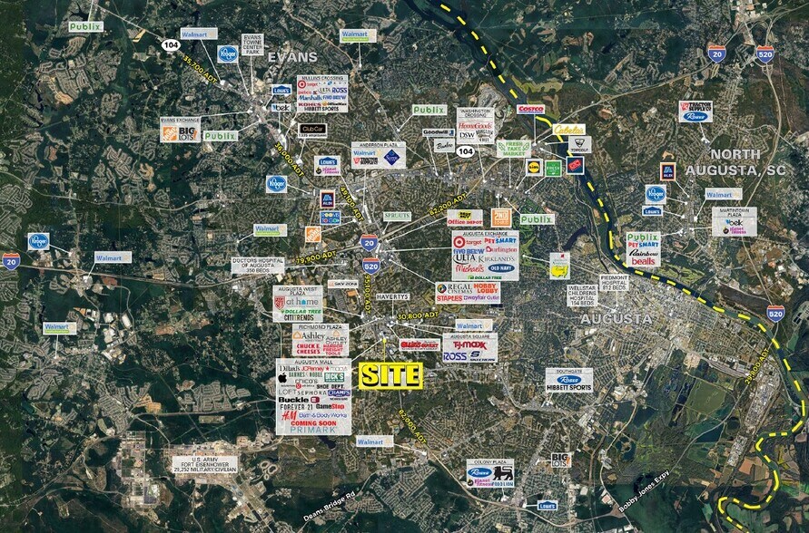 3450B Wrightsboro rd, Augusta, GA à vendre - Aérien – Image 2 sur 5