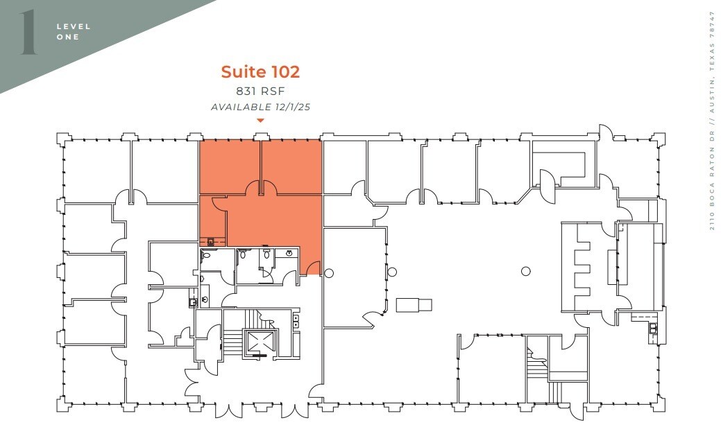 2110 Boca Raton Dr, Austin, TX à louer Plan d’étage– Image 1 sur 1