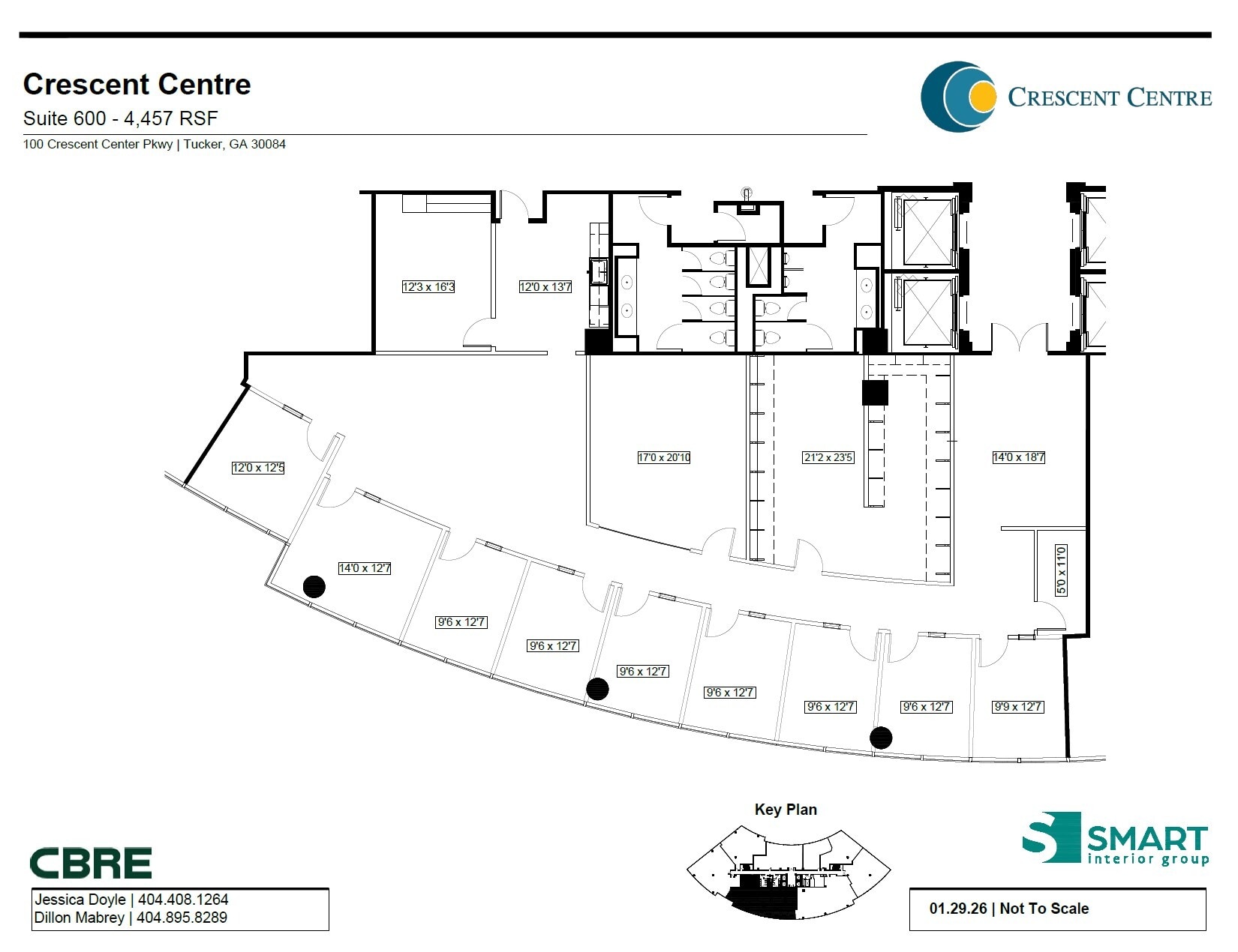 100 Crescent Centre Pky, Tucker, GA à louer Plan d’étage– Image 1 sur 1