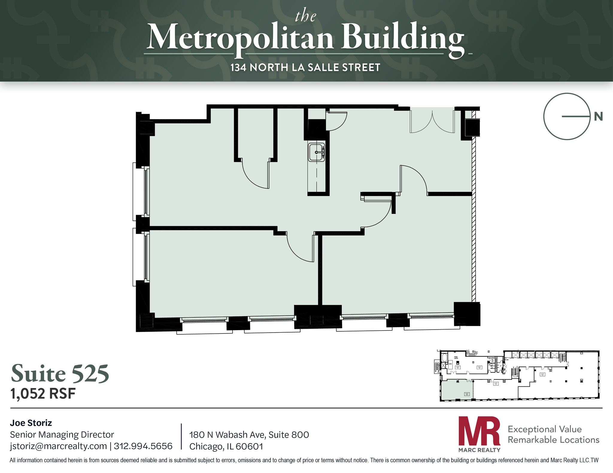 134 N LaSalle St, Chicago, IL à louer Plan d’étage– Image 1 sur 6