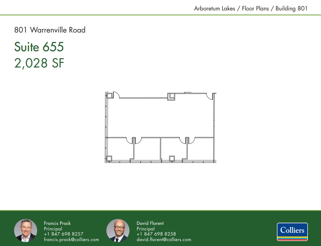 801 Warrenville Rd, Lisle, IL à louer Plan d’étage– Image 1 sur 1