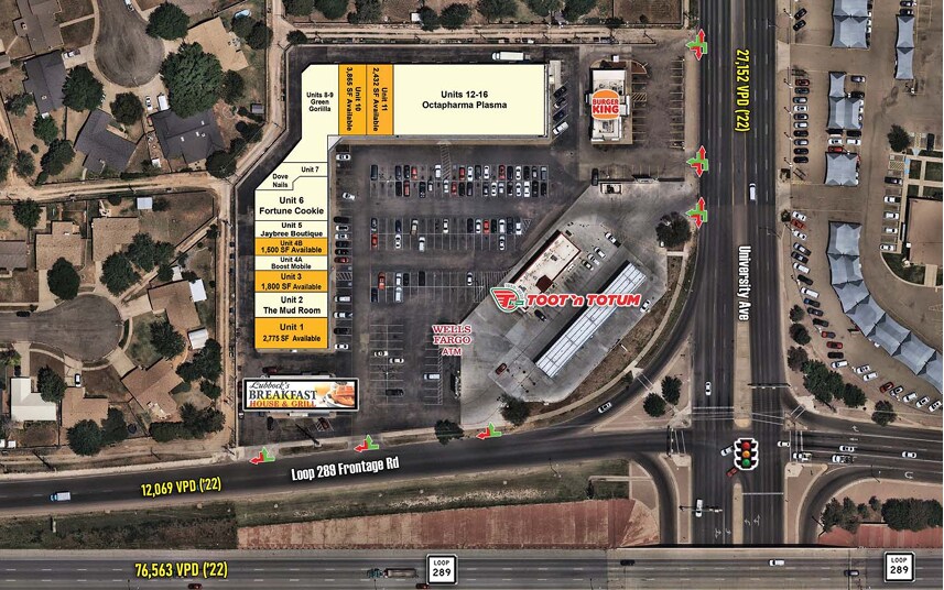 7006 University Ave, Lubbock, TX à louer - Plan de site – Image 2 sur 4