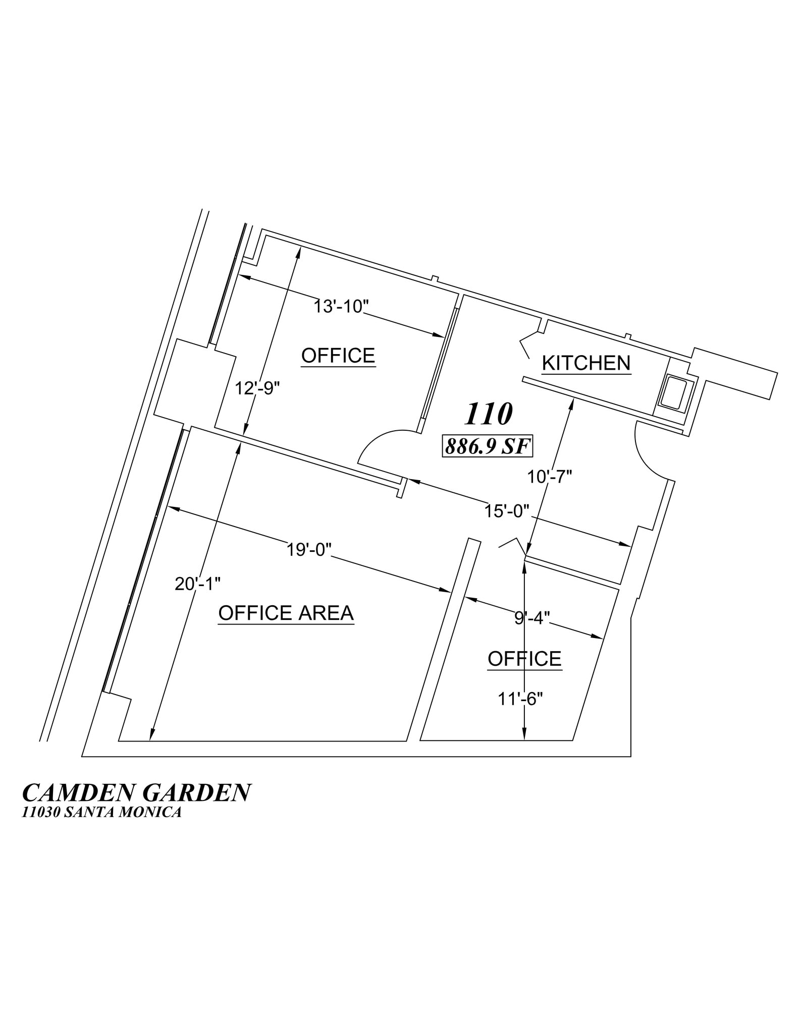 11030 Santa Monica Blvd, Los Angeles, CA à louer Plan de site– Image 1 sur 6