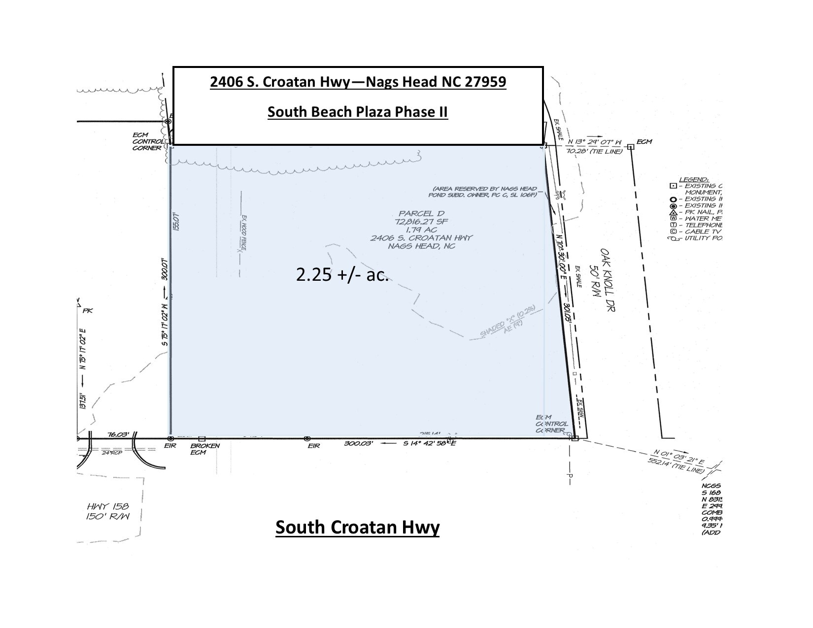 2406 S Croatan Hwy, Nags Head, NC à louer Plan cadastral– Image 1 sur 3