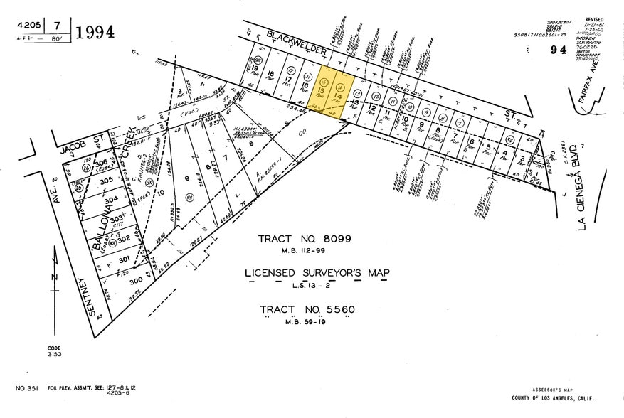 5890 Blackwelder St, Culver City, CA à vendre - Plan cadastral – Image 2 sur 13