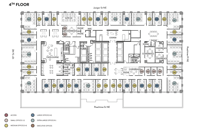 999 Peachtree St Ne, Atlanta, GA à louer Plan d’étage– Image 1 sur 11