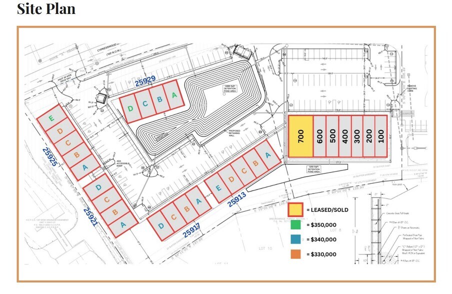 25913-25929 Cypresswood Dr, Spring, TX à vendre - Plan de site – Image 2 sur 2