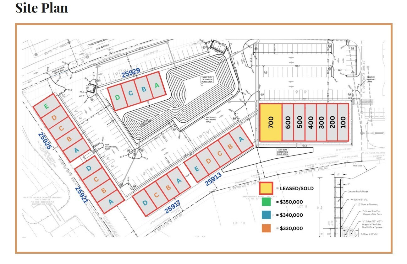 25913-25929 Cypresswood Dr, Spring, TX à vendre Plan de site– Image 1 sur 2