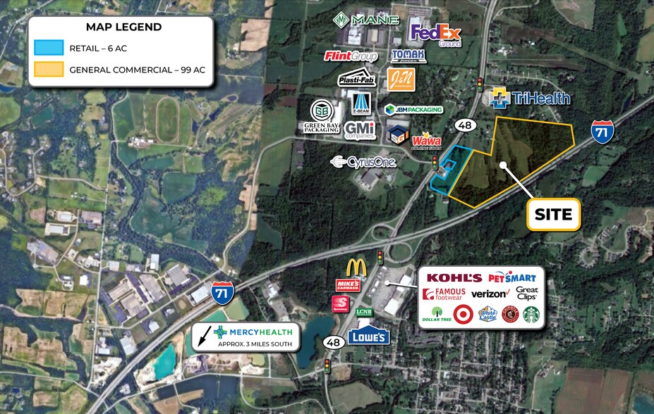 Route 48 & I-71, South Lebanon, OH à vendre - Aérien – Image 2 sur 2