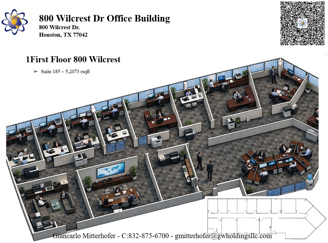 800 Wilcrest Dr, Houston, TX à louer Plan d’étage– Image 1 sur 1