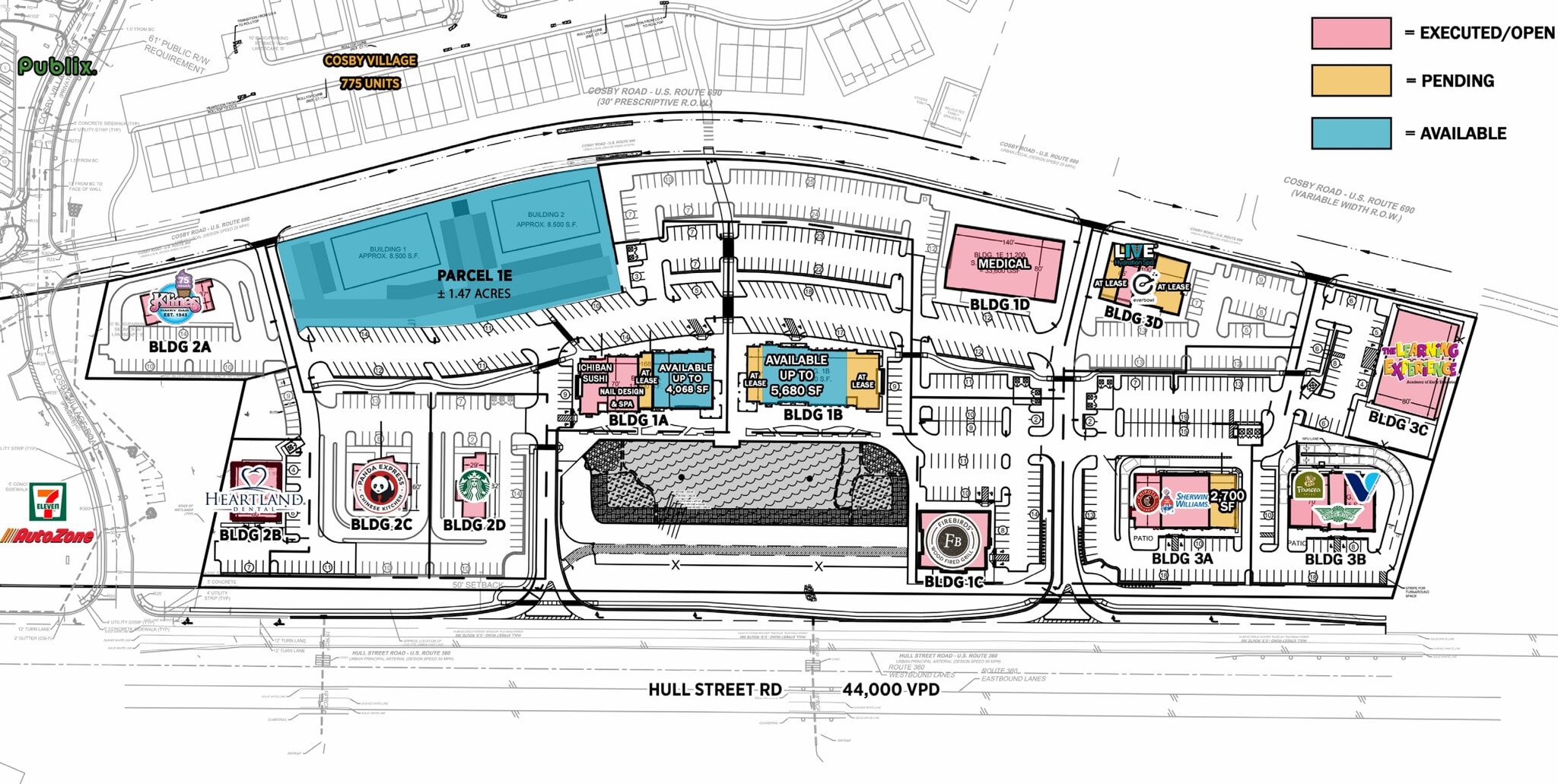 15701-15901 Cosby Rd, Chesterfield, VA à louer Plan de site– Image 1 sur 2