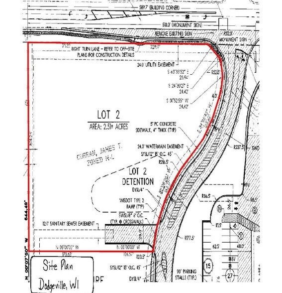 601 E Leffler St, Dodgeville, WI à vendre - Plan de site – Image 3 sur 3