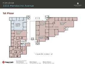 3333 Mendocino Ave, Santa Rosa, CA à louer Plan d’étage– Image 1 sur 1