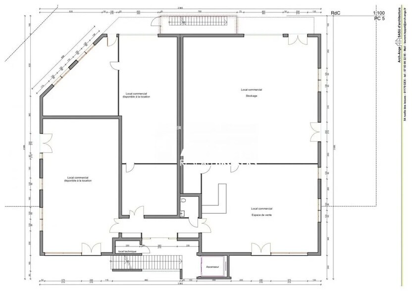 Local commercial dans Chevry à louer - Plan d’étage – Image 3 sur 3
