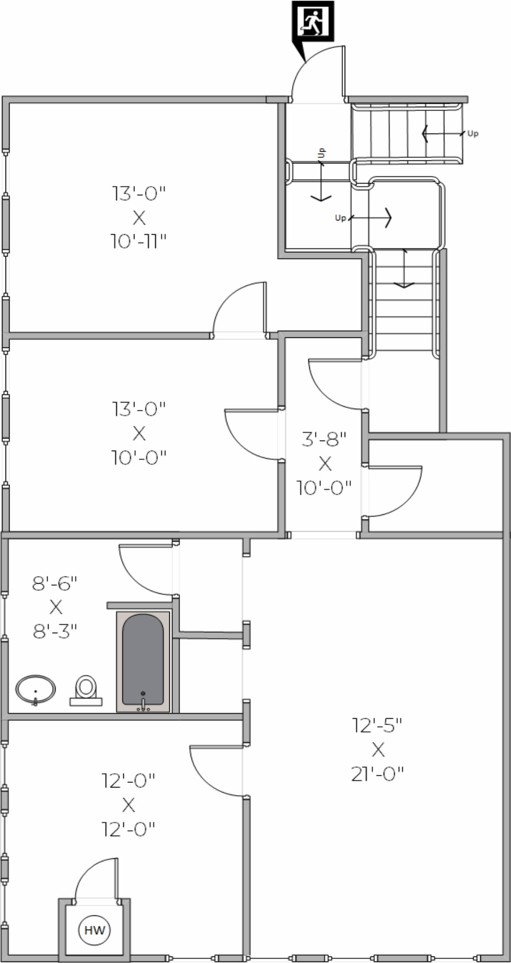 101 N Austin St, Denton, TX à louer Plan d’étage– Image 1 sur 1