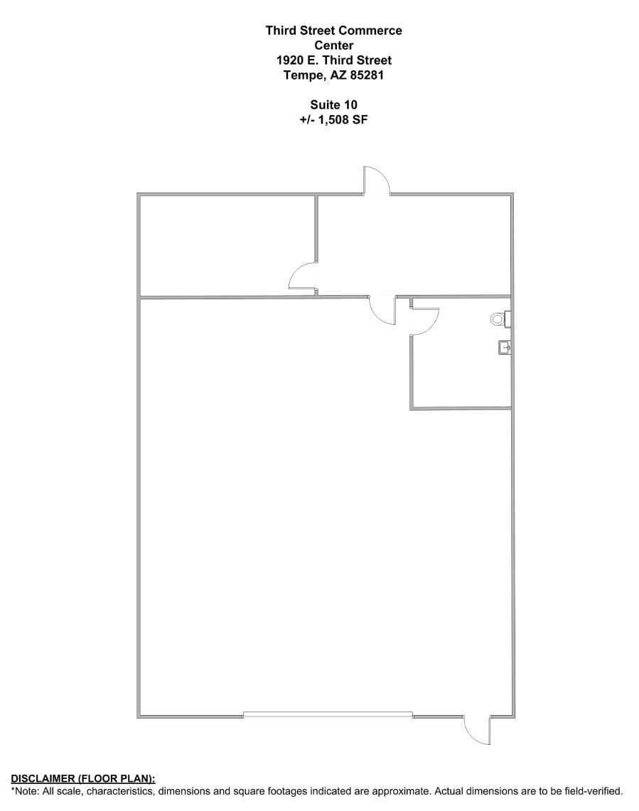 1920-1930 E 3rd St, Tempe, AZ à louer Plan d’étage– Image 1 sur 1