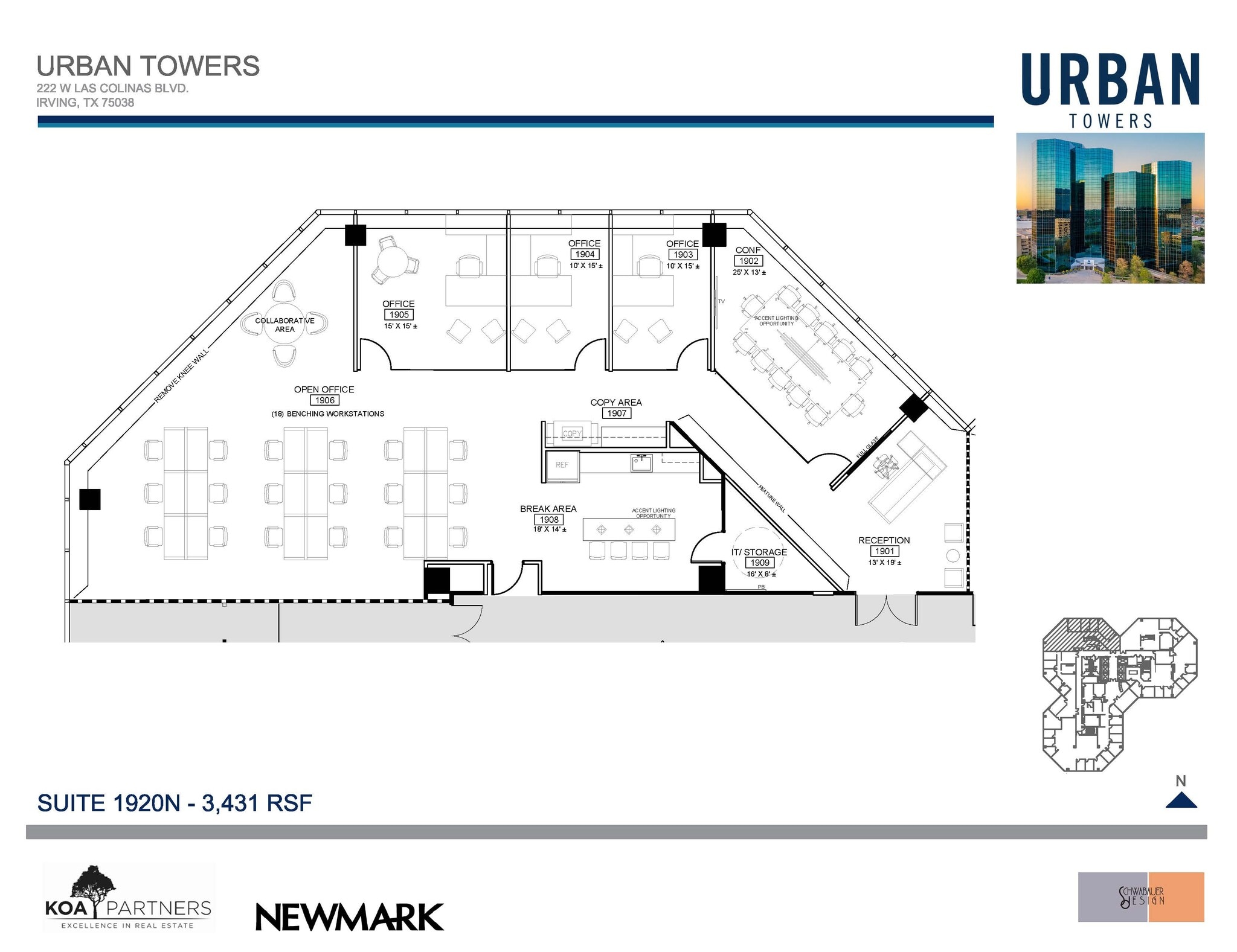 222 W Las Colinas Blvd, Irving, TX à louer Plan d’étage– Image 1 sur 1
