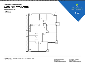 200 Mansell Ct E, Roswell, GA à louer Plan d’étage– Image 1 sur 1