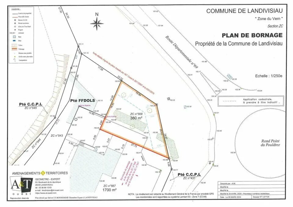 Terrain dans Landivisiau à vendre Plan de site– Image 1 sur 2