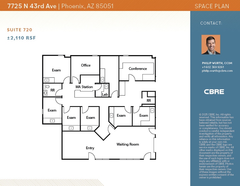 7725 N 43rd Ave, Phoenix, AZ à louer Plan d’étage– Image 1 sur 2