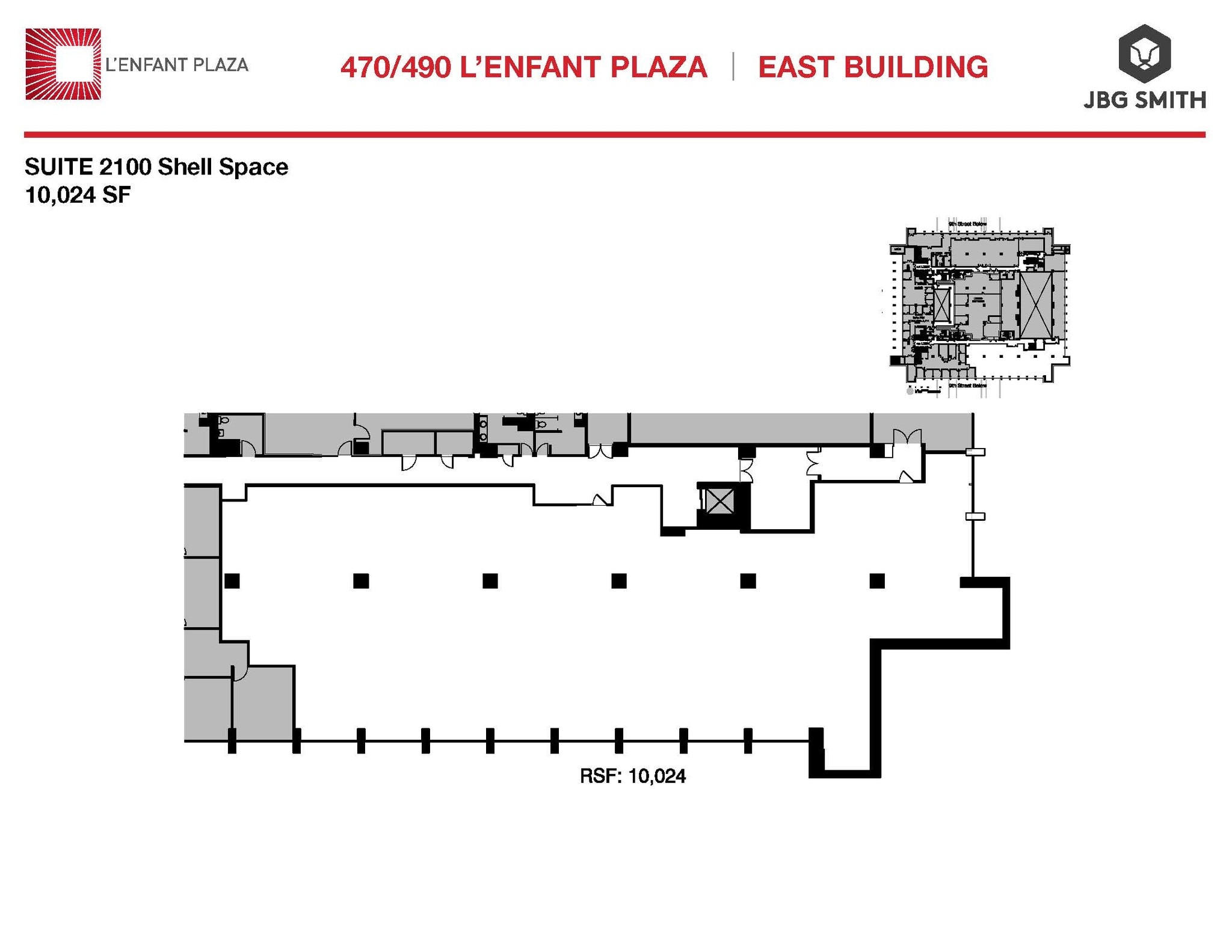 470-490 L'Enfant Plz SW, Washington, DC à louer Plan d’étage– Image 1 sur 1