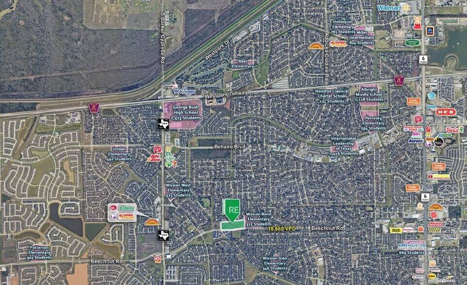 16500 Beechnut St, Houston, TX à vendre - Aérien – Image 3 sur 4