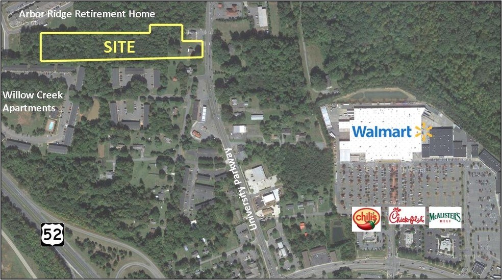 6136 University Pky, Winston-Salem, NC à vendre - Aérien – Image 2 sur 2