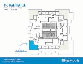 150 Fayetteville St, Raleigh, NC à louer Plan d’étage– Image 2 sur 2