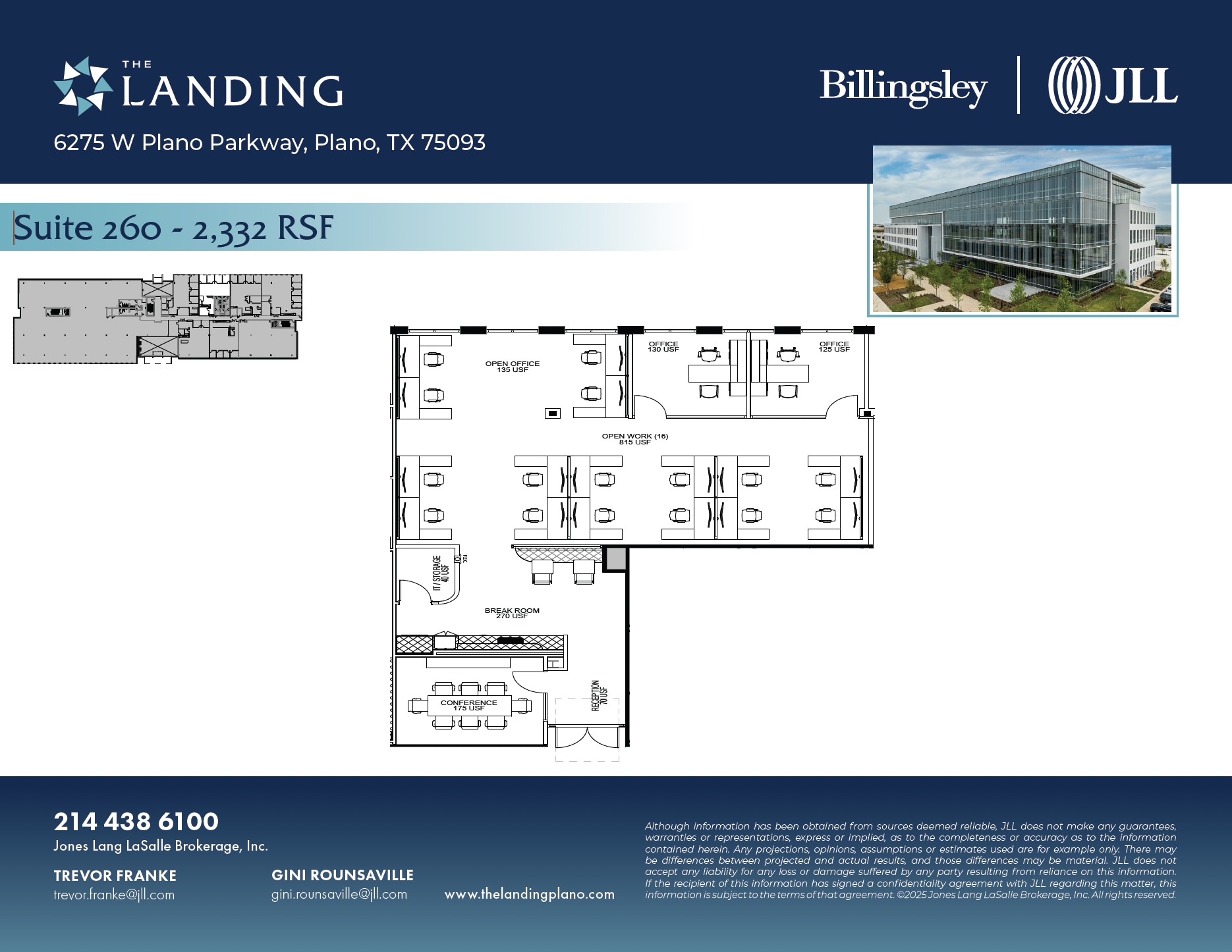 6275 W Plano Pky, Plano, TX à louer Plan d’étage– Image 1 sur 1