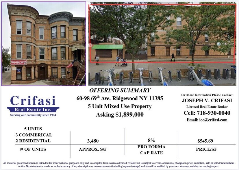 6098 69th Ave, Ridgewood, NY à vendre - Photo de l’immeuble – Image 2 sur 7