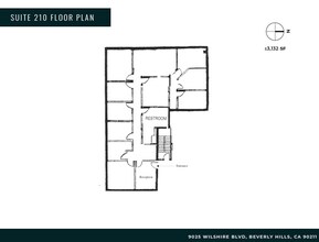 9025 Wilshire Blvd, Beverly Hills, CA à louer Plan d’étage– Image 1 sur 1