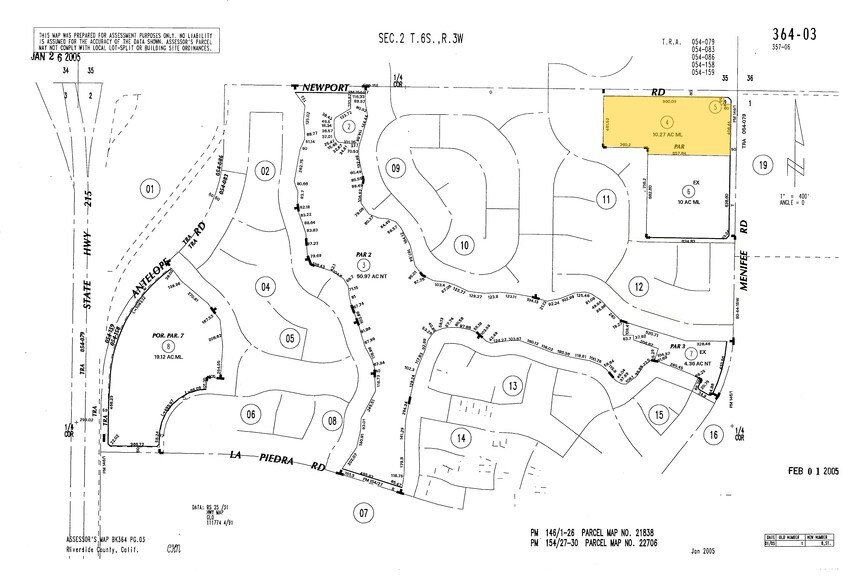Newport Rd, Menifee, CA à louer - Plan cadastral – Image 2 sur 14