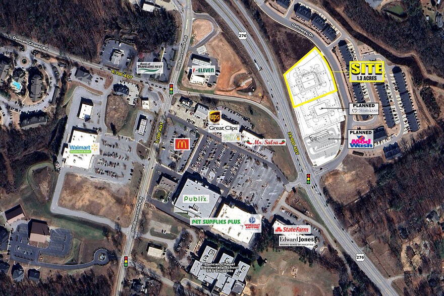 340 Galloway Dr, Greenville, SC à vendre - Aérien – Image 2 sur 4