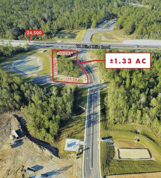 Lot 2 Nine Mile, Pensacola, FL à vendre - Aérien – Image 1 sur 5