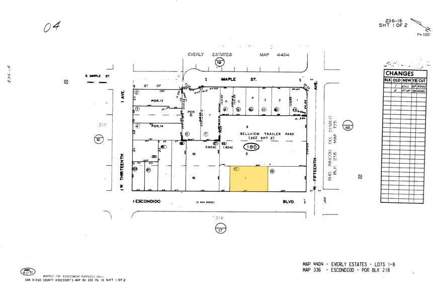 1408 S Escondido Blvd, Escondido, CA à louer - Plan cadastral – Image 2 sur 11