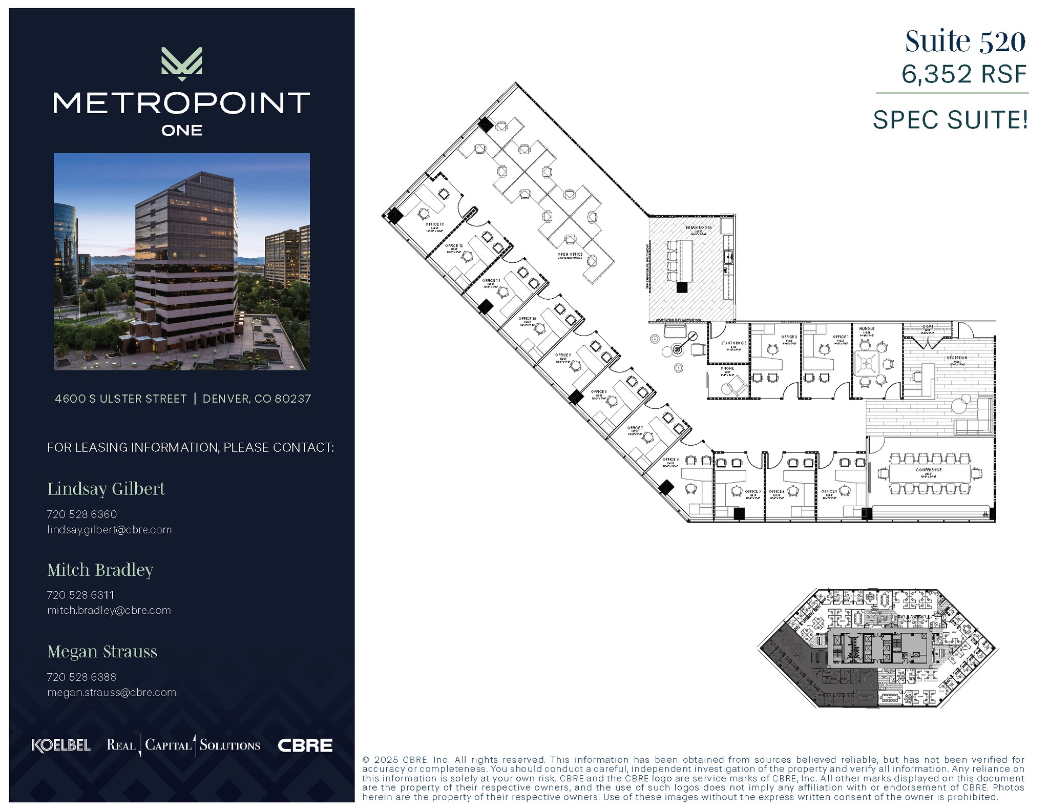 4600 S Ulster St, Denver, CO à louer Plan d’étage– Image 1 sur 5
