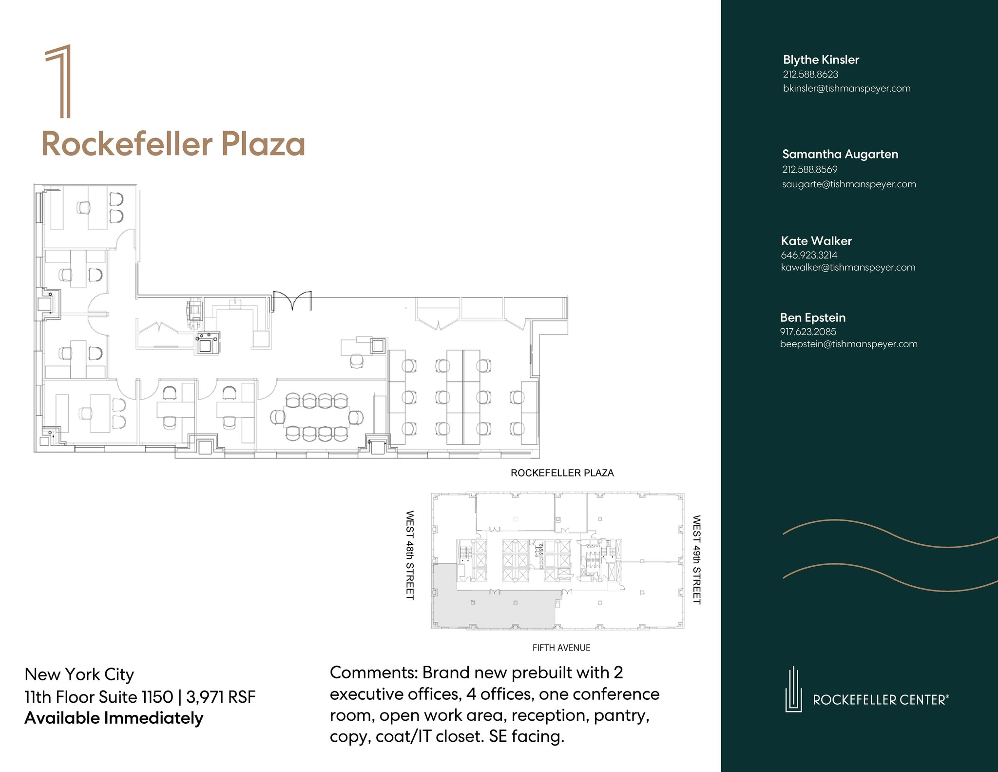 1 Rockefeller Plaza, New York, NY à louer Plan d’étage– Image 1 sur 10