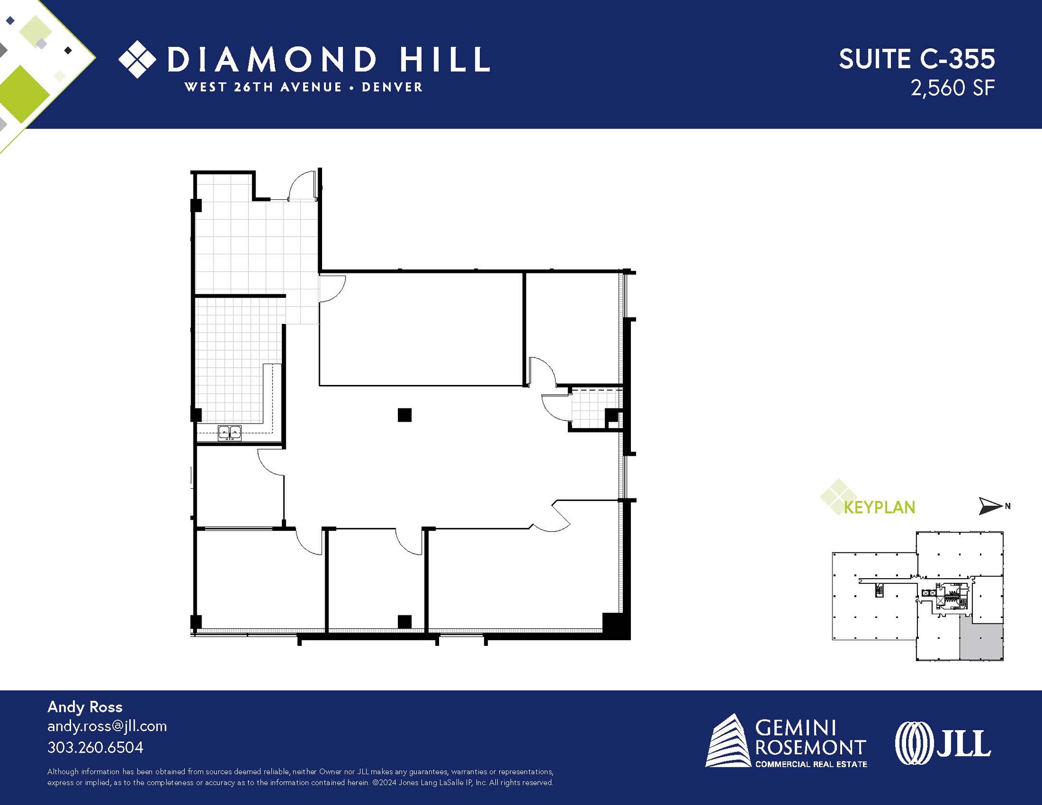 2490 W 26th Ave, Denver, CO à louer Plan d’étage– Image 1 sur 2