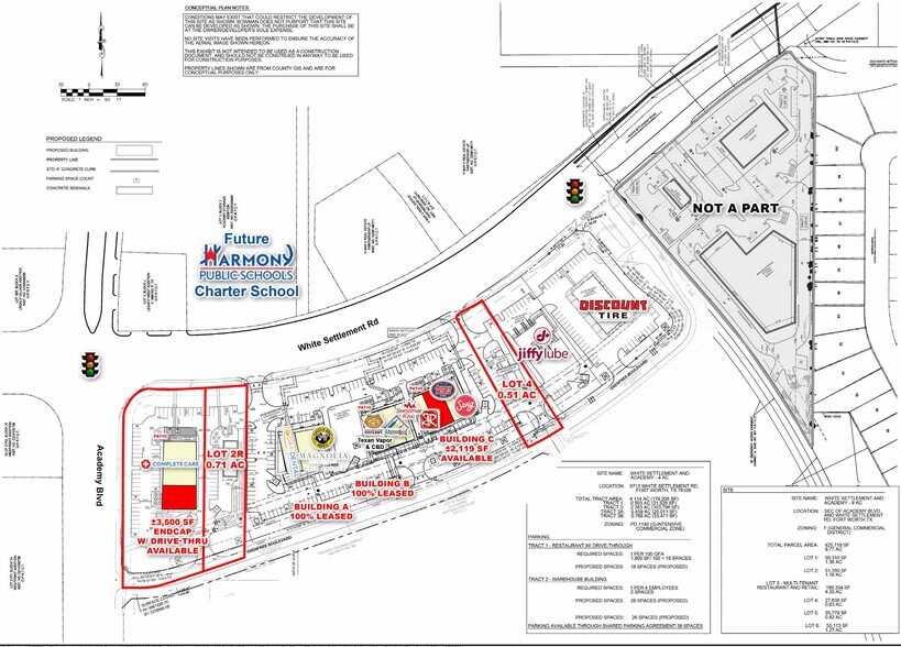 SEC of Academy Blvd & White Settlement Rd, Fort Worth, TX à vendre - Plan de site – Image 3 sur 3