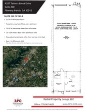 4187 Tanners Creek Dr, Flowery Branch, GA à louer Plan d’étage– Image 2 sur 3