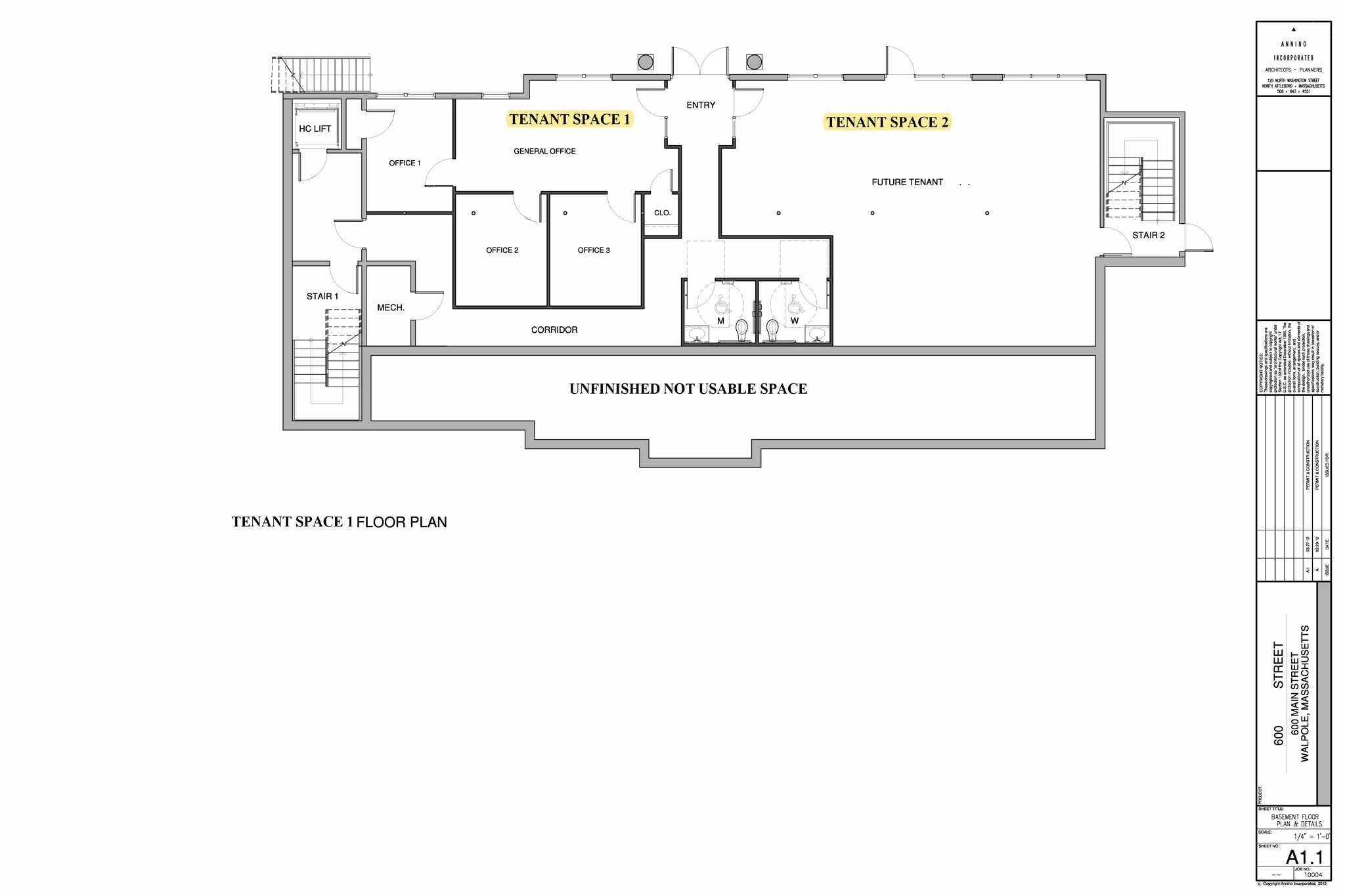 600 Main St, Walpole, MA à louer Plan d’étage– Image 1 sur 1