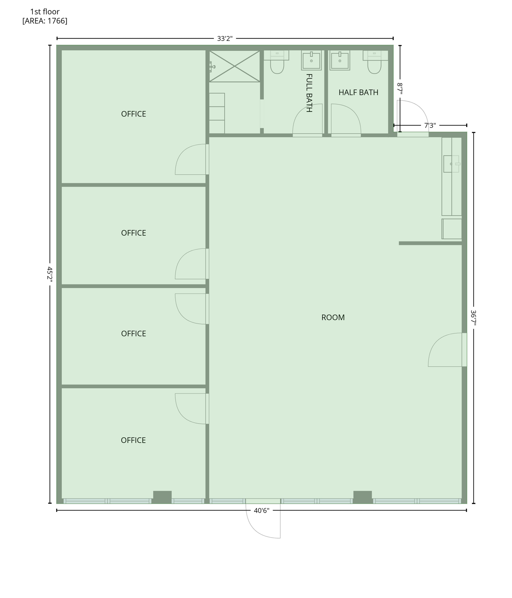 136 Corporate Park Dr, Mooresville, NC à louer Plan d’étage– Image 1 sur 4