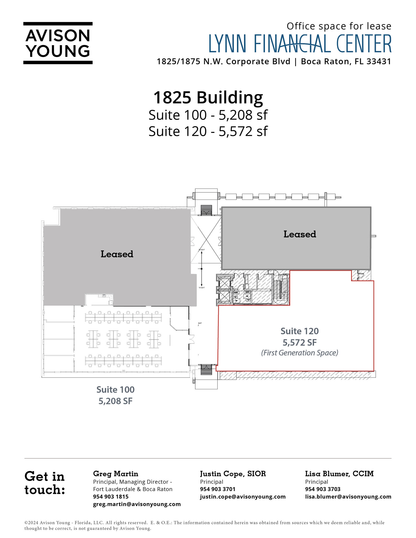 1825 NW Corporate Blvd, Boca Raton, FL à louer Plan d’étage– Image 1 sur 1