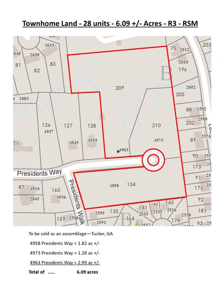 4958 Presidents Way, Tucker, GA à vendre - Plan cadastral – Image 1 sur 8