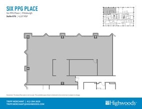 1 PPG Pl, Pittsburgh, PA à louer Plan de site– Image 1 sur 1