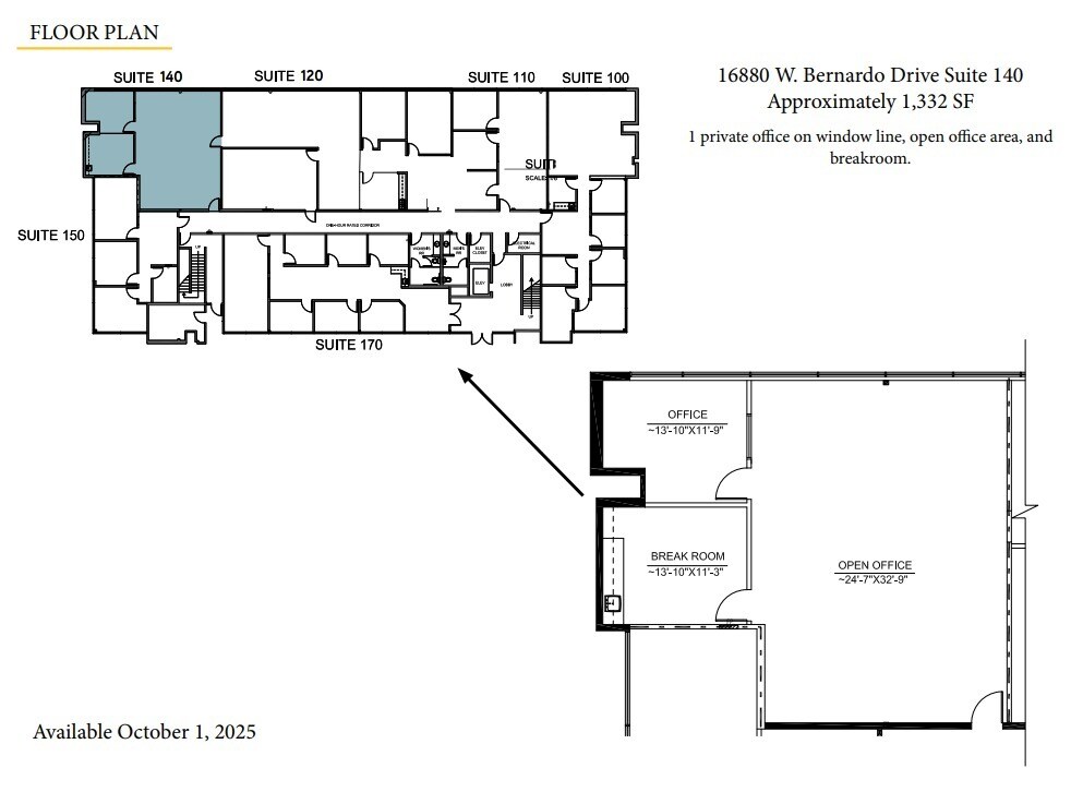 11590 W Bernardo Ct, San Diego, CA à louer Plan d’étage– Image 1 sur 1