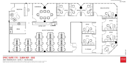 2001 Timberloch Pl, The Woodlands, TX à louer Plan d’étage– Image 2 sur 2